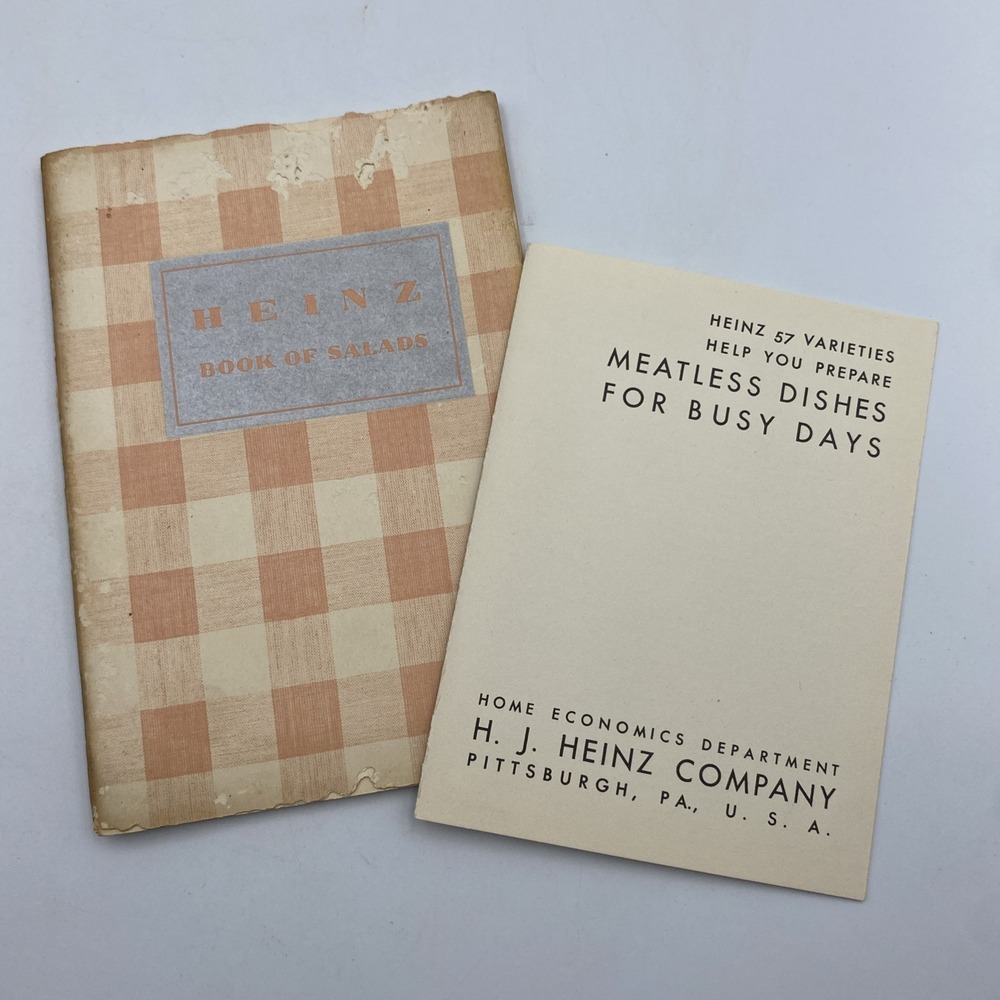 Lot of 2 1930 Heinz Book of Salads Dressings‎ Sauces Recipe Cookbook Booklet